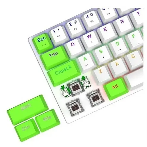T-Dagger Arena T-TGK321 RGB Mechanical Gaming Keyboard White & Green