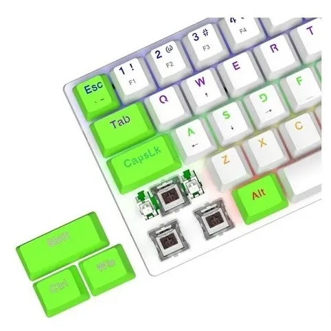 T-Dagger Arena T-TGK321 RGB Mechanical Gaming Keyboard Green & White