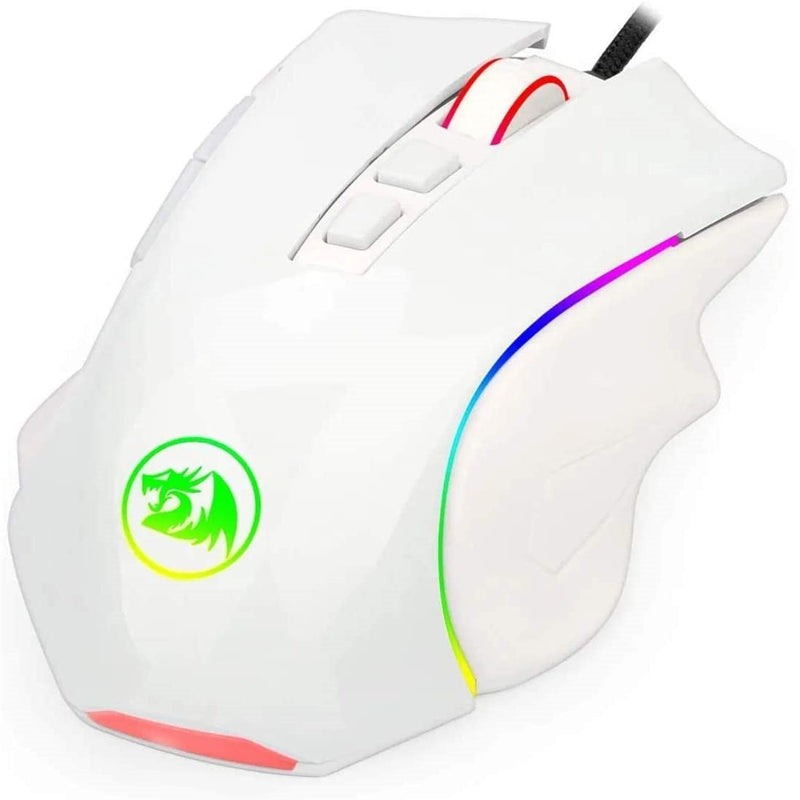 Redragon M607 Griffin 7200 DPI RGB Gaming Mouse (White)