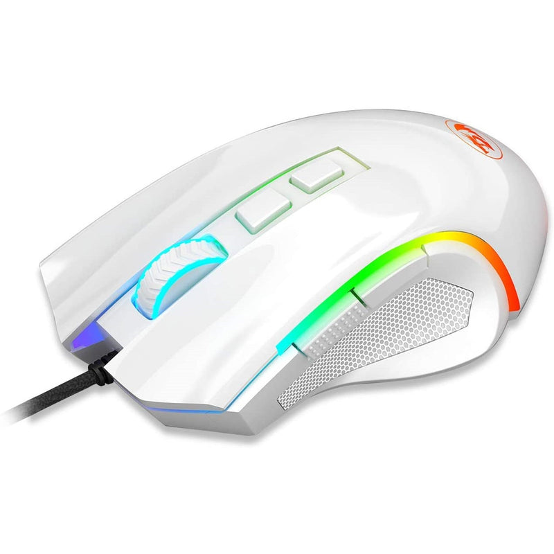 Redragon M607 Griffin 7200 DPI RGB Gaming Mouse (White)