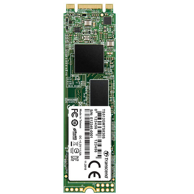 Transcend 128GB M.2 SATA III MTS830 SSD Hard Drive Double Cut