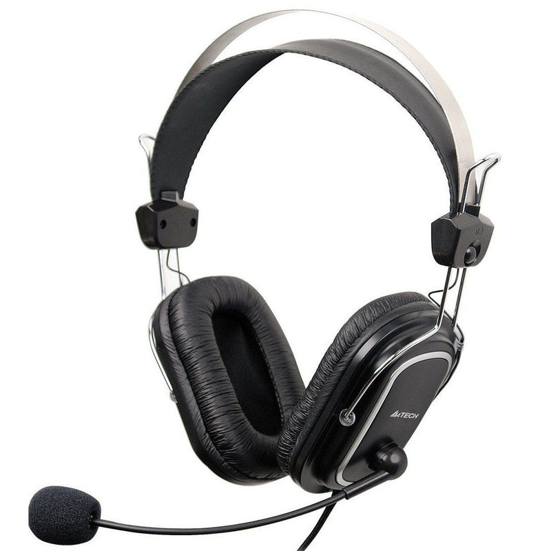 A4Tech HS-50 Stereo Noise Cancelling Mic Headphone - Black