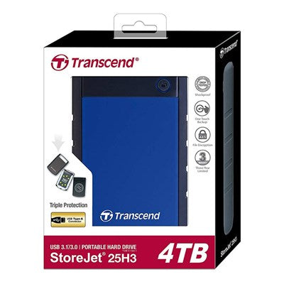 Transcend StoreJet  4TB USB 3.0 Portable Hard Drive