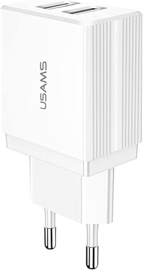 Usams us-cc090 t24 2.1a dual usb travel charger(eu)