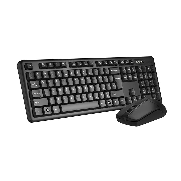 Black 3330NS keyboard and mouse set on a white background