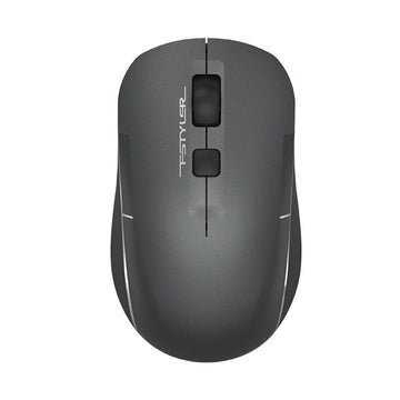 Gray computer mouse with 'T-Styler' branding on a white background
