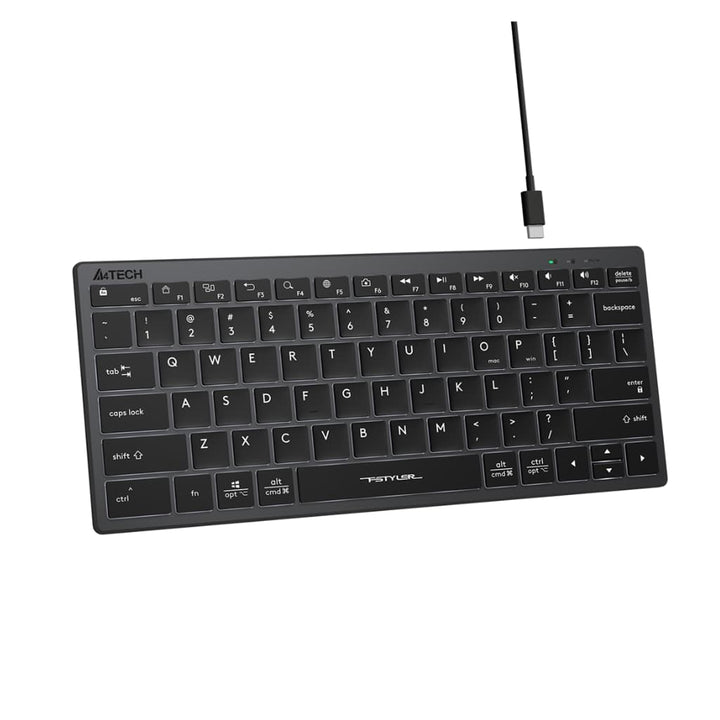 A4Tech FX61 Black Slim White Backlit