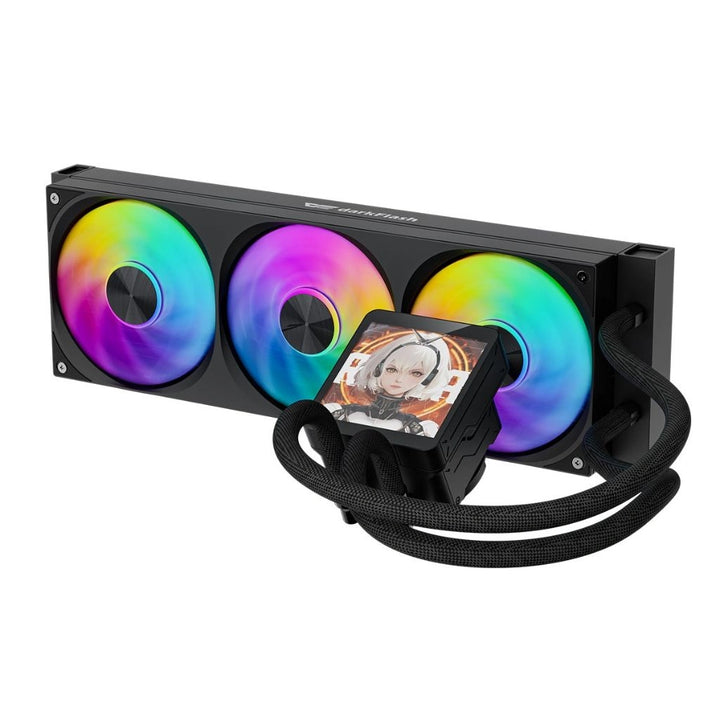 DARKFLASH DV360S MAX ARGB 360MM LIQUID COOLER IPS DISPLAY Black