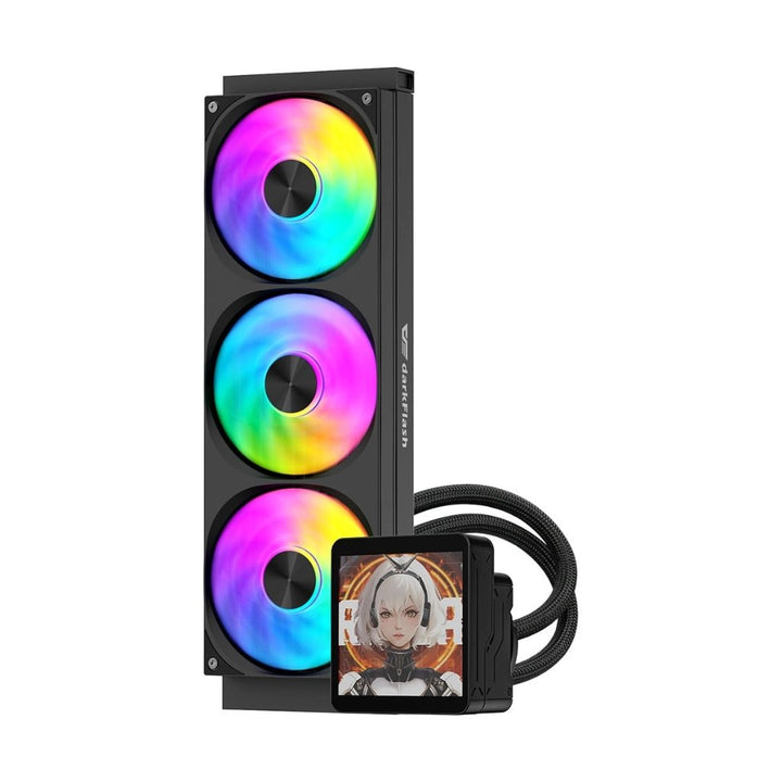 DARKFLASH DV360S MAX ARGB 360MM LIQUID COOLER IPS DISPLAY Black