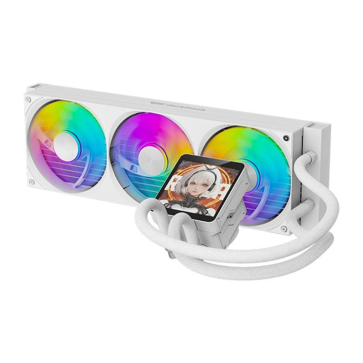 DARKFLASH DV360S MAX ARGB 360MM LIQUID COOLER IPS DISPLAY WHITE