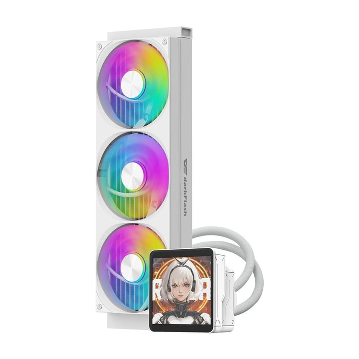 DARKFLASH DV360S MAX ARGB 360MM LIQUID COOLER IPS DISPLAY WHITE