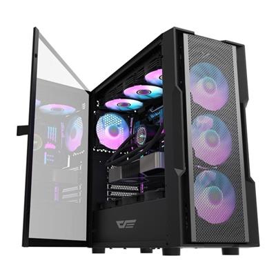 DarkFlash DK431 RGB Mid-Tower ATX PC Case - Black