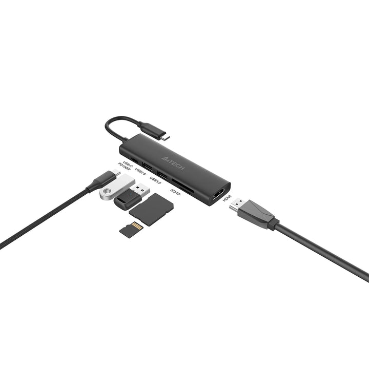 A4Tech DST-60C Black 6-in-1 Docking Station