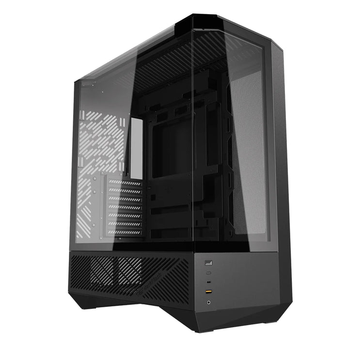 DarkFlash DY460 Compact Dual Chamber ATX Case with 3-Sided Tempered Glass