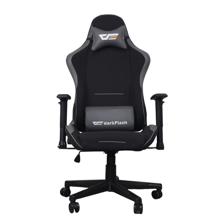 Black gaming chair with 'darkFlash' branding on a white background