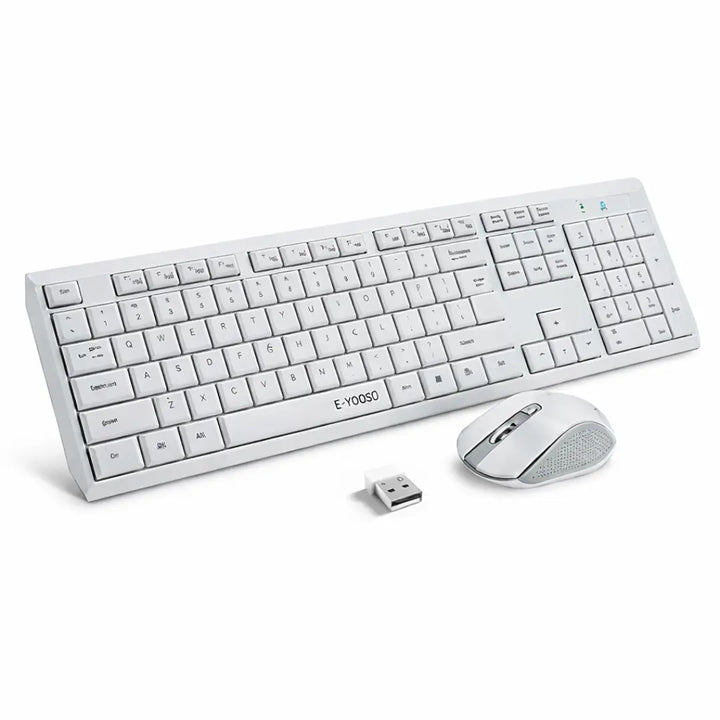 E-YOOSO E-710 Wireless 2.4GHz Keyboard and Mouse Combo (Black) (White)