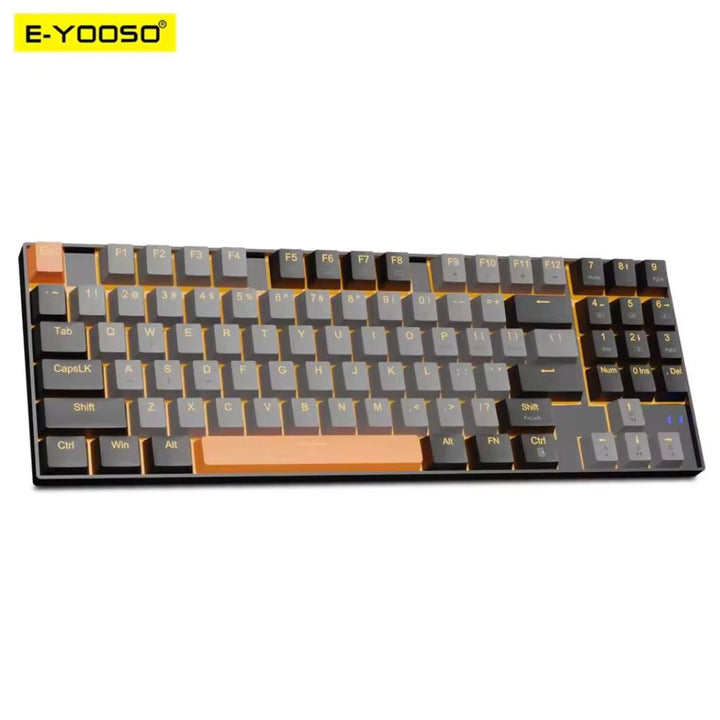 E-YOOSO Z-13 Grey Black Monochrome Mechanical Keyboard With Red Switches