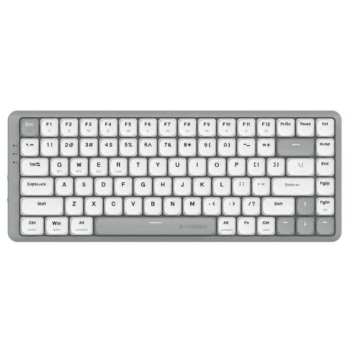 E-YOOSO Z-84 Tri-Mode 84-Keys Mechanical Keyboard White/Grey (Red Switch)