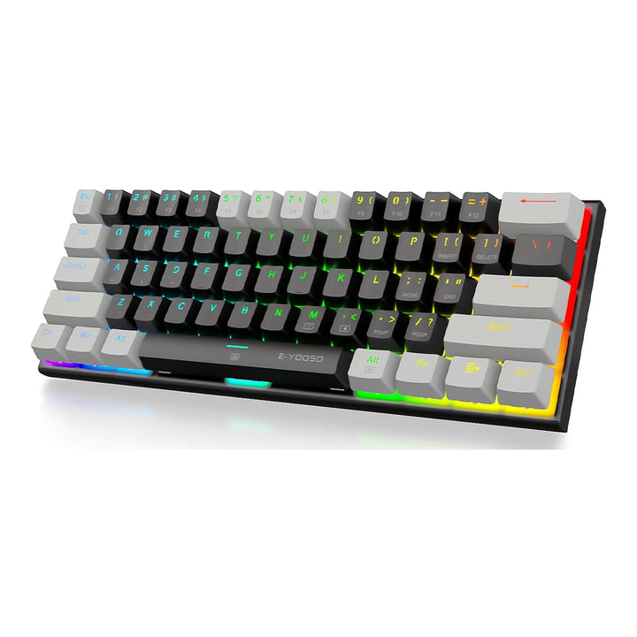 E-YOOSO Z-11 Black Gray monochrome Mechanical Keyboard with Blue Switches