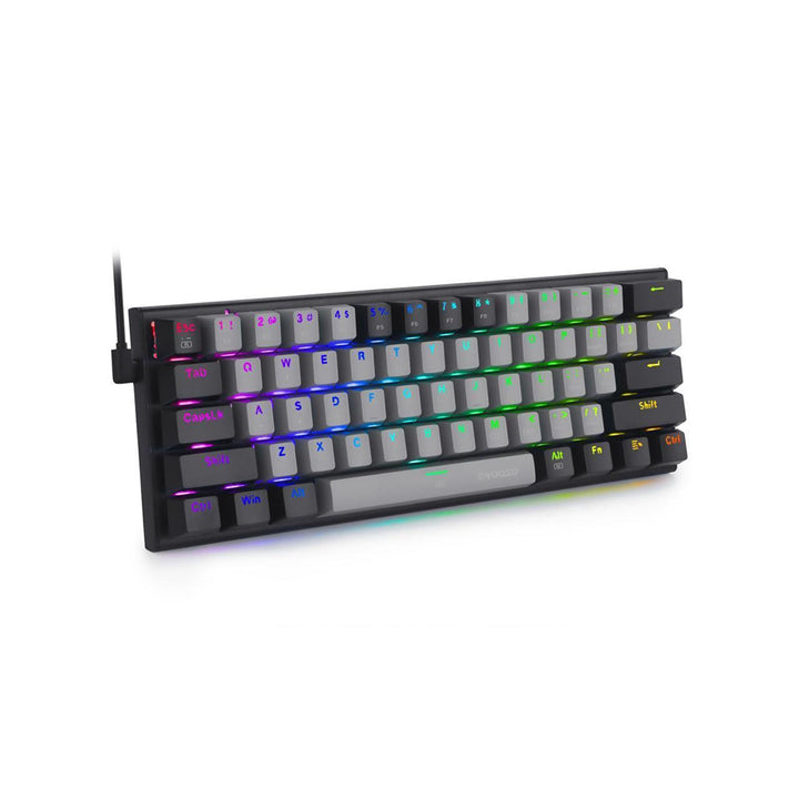 E-YOOSO Z-11 Gray Black Monochrome Mechanical Keyboard with Red Switches
