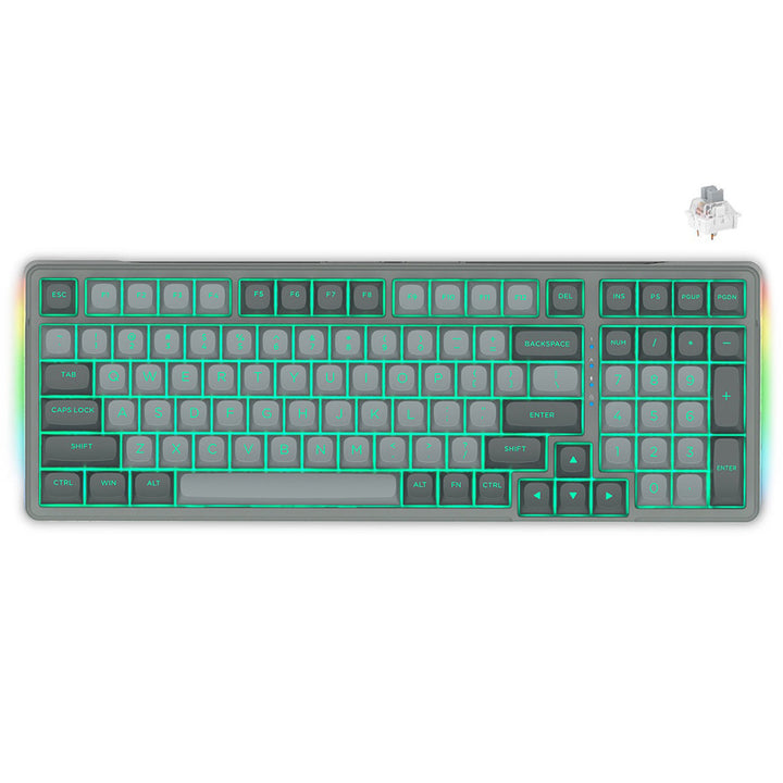 E-YOOSO Z-99 99-Key Mechanical Keyboard Monochrome Light Gray