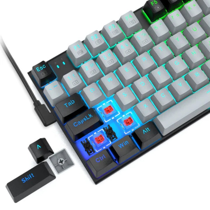E-YOOSO Z-19 Black Gray RGB Mechanical Keyboard With Red Switches