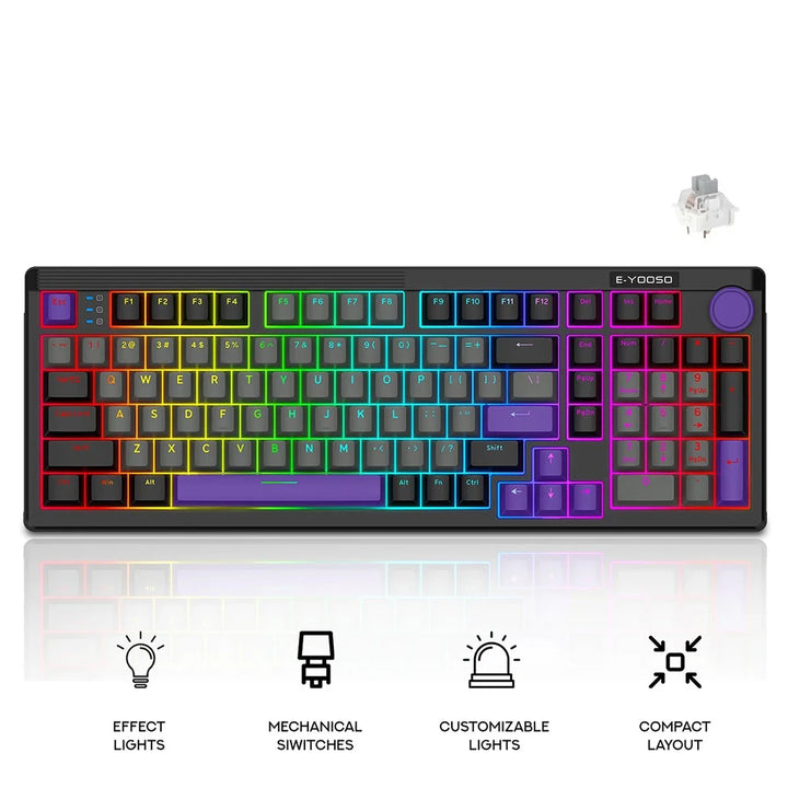 E-Yooso Z-101 Tri-Mode RGB Mechanical Keyboard