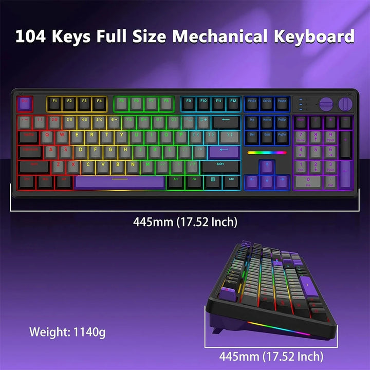 E-Yooso Z-104 RGB Keyboard – Grey Black Purple