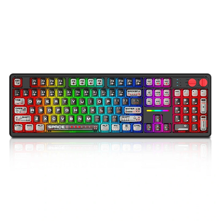 E-Yooso Z-104 Tri-Mode RGB 104-Key Silver Switch Keyboard