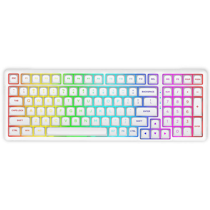 E-Yooso Z-99 White RGB Wired Gasket Mechanical Keyboard
