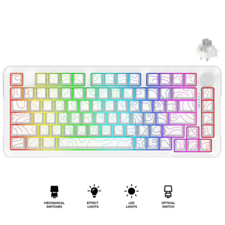E-YOOSO Z-82 RGB 81-Key Tri-Mode Keyboard White – Technoo