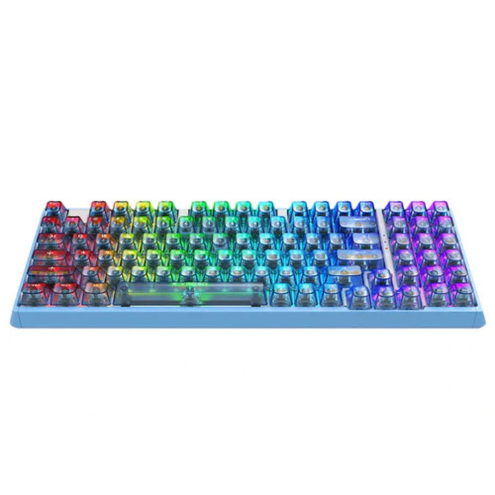 E-YOOSO Z-94J Tri-Mode RGB 94-Keys Hot-Swappable Mechanical Keyboard Crystal Blue