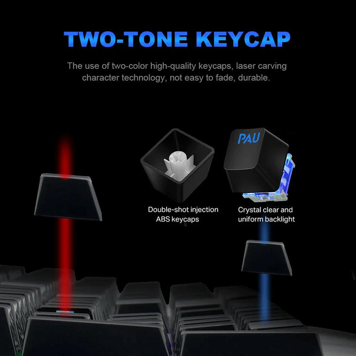 E-YOOSO Z-11 Gray Black RGB Mechanical Keyboard with Blue Switches