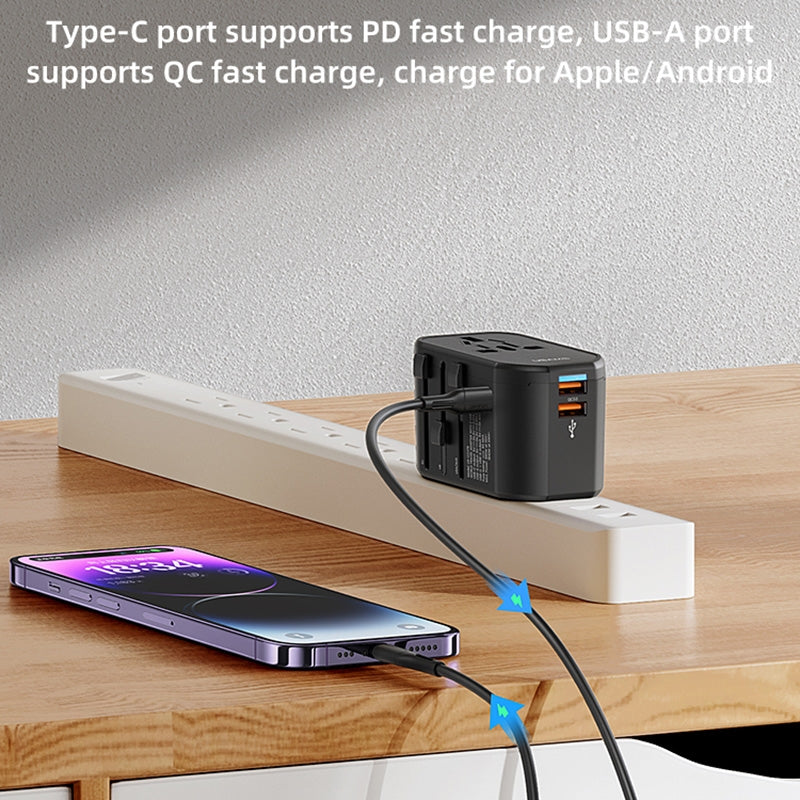 USAMS CC179 T59 20W Fast Charger Power Adapter(Black)