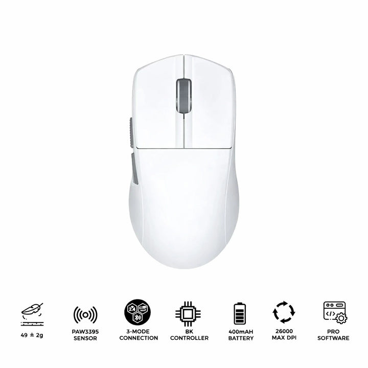 E-YOOSO X-44 White Lightweight 26K DPI Gaming Mouse