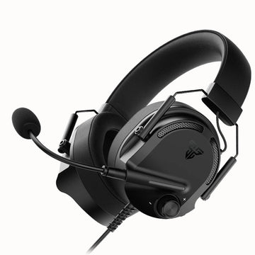  Fantech MH91 features a flexible microphone extending from the left earcup, which also has a volume control knob and logo on the side