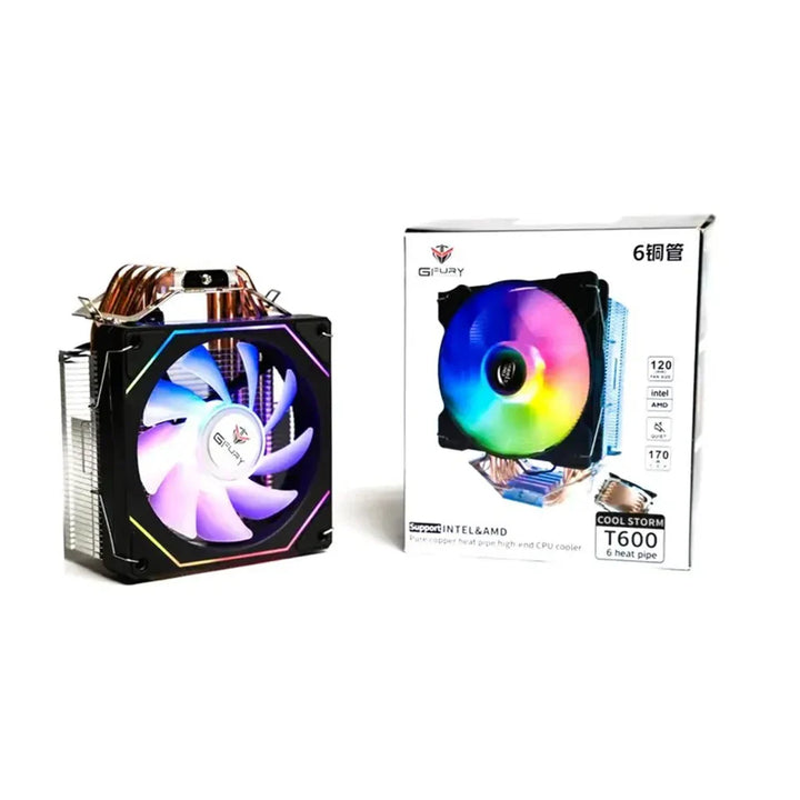 GFury GLACIER X2 GF-T600 RGB 6 Heat Pipes Dual Fan CPU Cooler