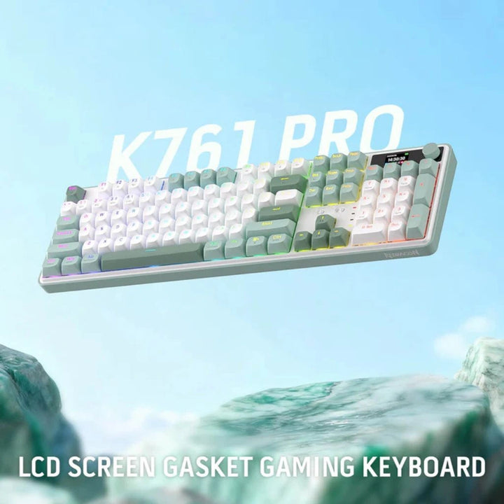 Redragon K761WG RGB WYVERN PRO with LCD Screen & Knob