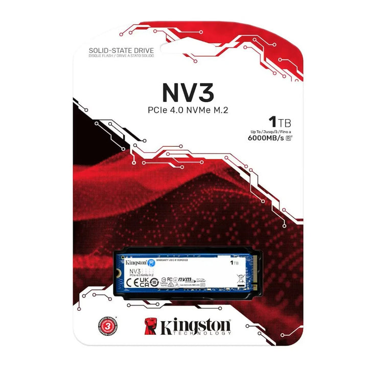 Kingston 1TB NV3 PCIe 4.0 SSD Memory