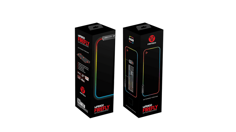 Fantech MPR800s Firefly Soft Cloth RGB Mouse Pad-Black