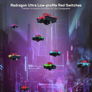 Redragon K632 Pro Black RGB Mechanical Keyboard featuring Ultra Low-profile Red Switches