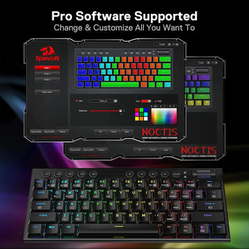 Redragon K632 black RGB Mechanical Keyboard with Customizable Backlighting with pro Software Support