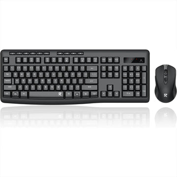 Redragon BS-7367A Wireless Office Combo with black full-size keyboard and mouse.