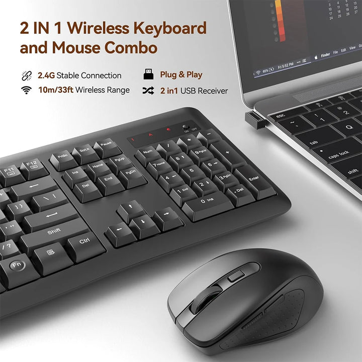 Redragon BS-7367B Wireless Keyboard and Mouse Office 2-in-1 Combo