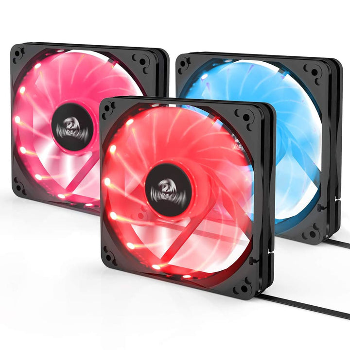 Redragon GC F006 Computer Case 120mm PC Cooling Fan (Pack of 3)