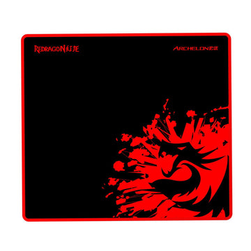 Front view of the Redragon K552-BA-2 Combo gaming mousepad in black with red Redragon logo and graphic