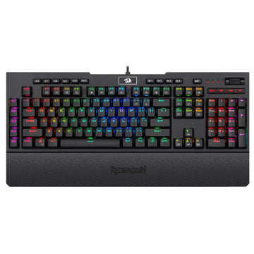 Redragon K586 keyboard with a standard layout, customizable RGB lighting & extra programmable keys for intense gaming sessions