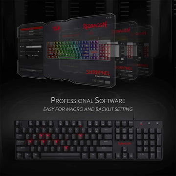 Personalize your gaming experience & workflow with Redragon K589 Shrapnel software, allowing detailed button, macro & lighting adjustments