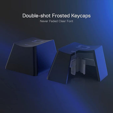 Close-up of a double-shot injection molded keycap from the Redragon K608 Valheim Rainbow Gaming Keyboard