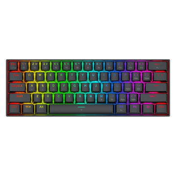 Redragon K617 Fizz 60% mechanical keyboard with RGB lighting.